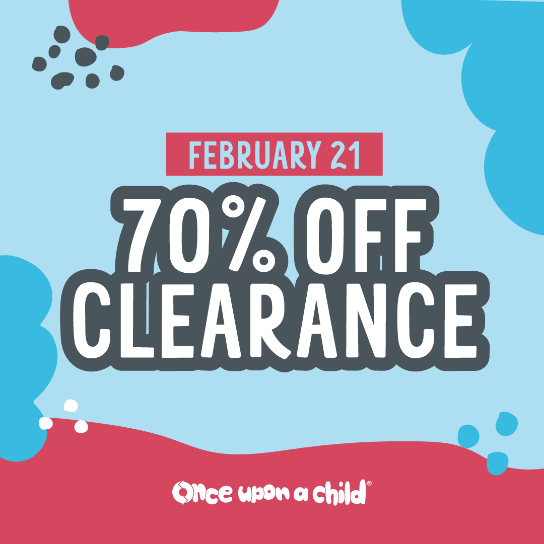 70% off all marked clearance on 2/21!